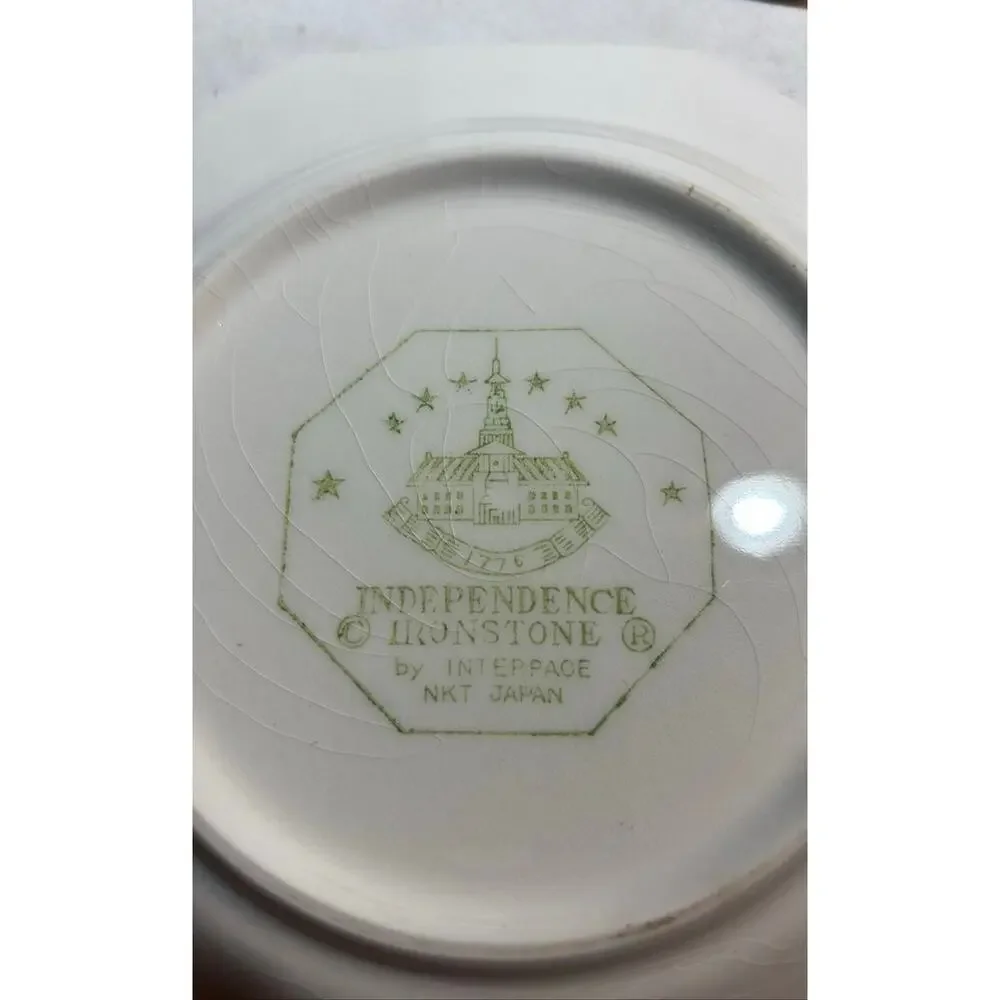 Set of 4 Independence Ironstone Salad Plates